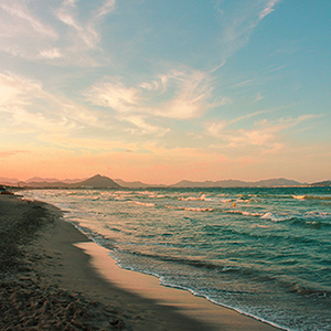 Beautiful Majorca beach scene